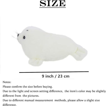 Seal Plush Stuffed Animal White Cute Toy Pillow Kawaii Doll 9 inch