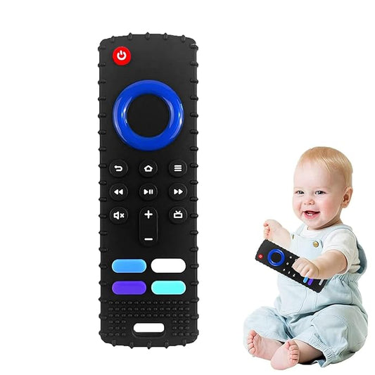 Baby Teething Toys-TV Remote Control Shape Silicone Infants Teething Toys 0-18 Months,BPA-Free