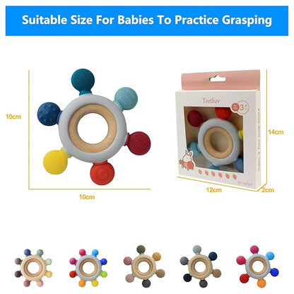 Baby Teething Toys Silicone Teethers BPA Free Silicone Rudder
