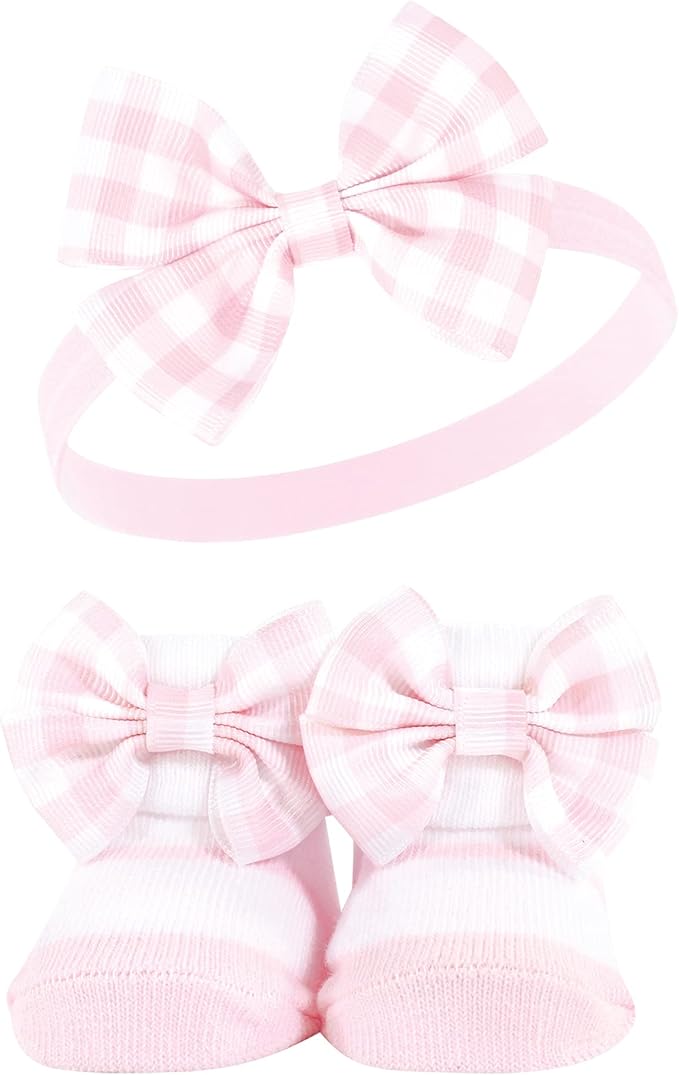Hudson Baby Girl's Headband and Socks Giftset