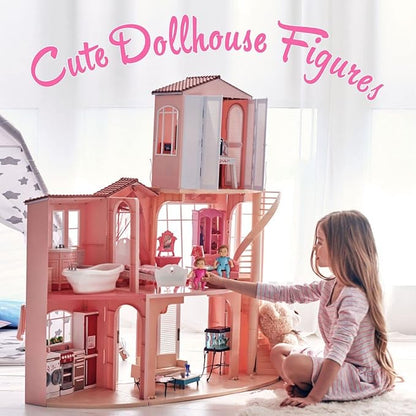 Beverly Hills Sweet Li'l Family Dollhouse People Action Figures Set