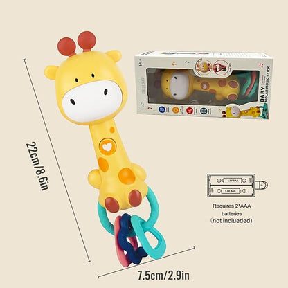 Musical Rabbit Light-Up Toy and Teething Ring for Toddlers Sensory 6 12 18 Month