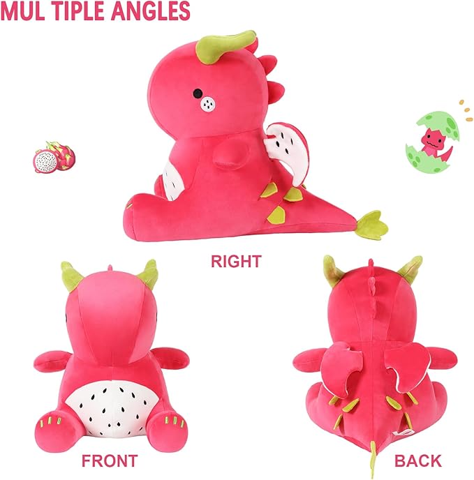 Ditucu Cute Dragon Fruit Dinosaur Stuffed Animals Plush Toys Dolls 16 inch