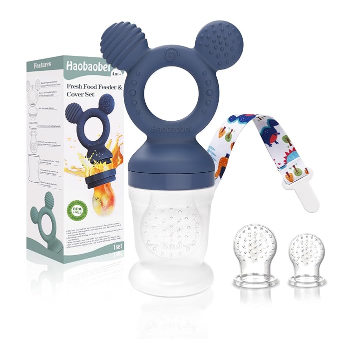 Baby Fruit Feeder, Frozen Teething Toys for Babies 3 Extra