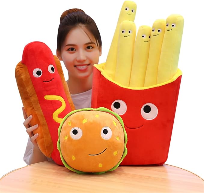 Hot Dog Plush Toy Pillow Hotdog Stuffed Pillow Funny Throw 17.7 inch