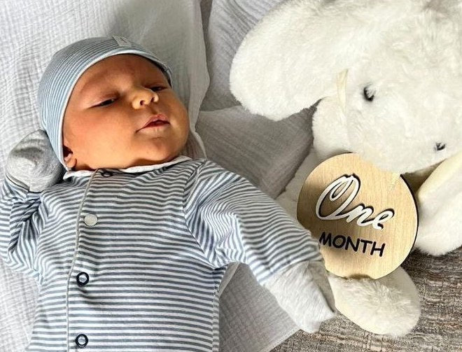 3D Wooden Monthly Milestone Cards, For Baby Photos
