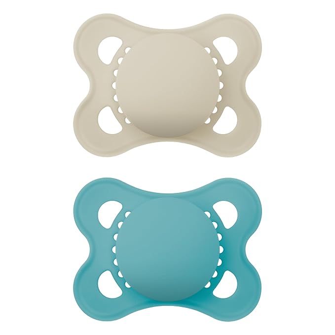 MAM Original Matte Baby Pacifier, Nipple Shape Helps Promote Healthy Oral Development 0-6 Months (2 Count)
