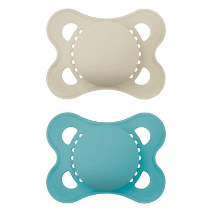 MAM Original Matte Baby Pacifier, Nipple Shape Helps Promote Healthy Oral Development 0-6 Months (2 Count)