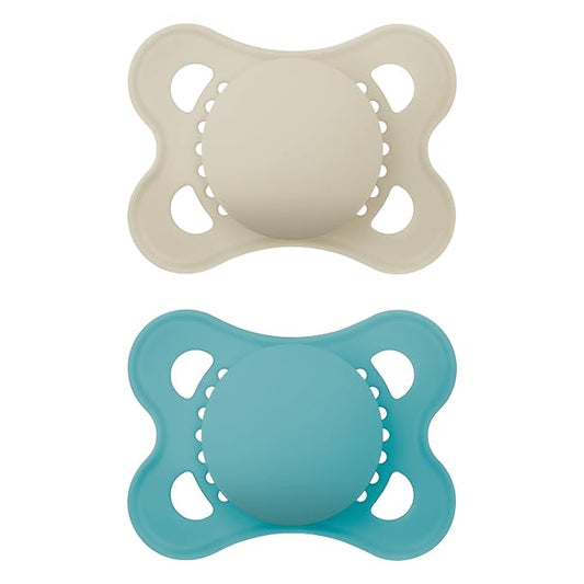 MAM Original Matte Baby Pacifier, Nipple Shape Helps Promote Healthy Oral Development 0-6 Months (2 Count)