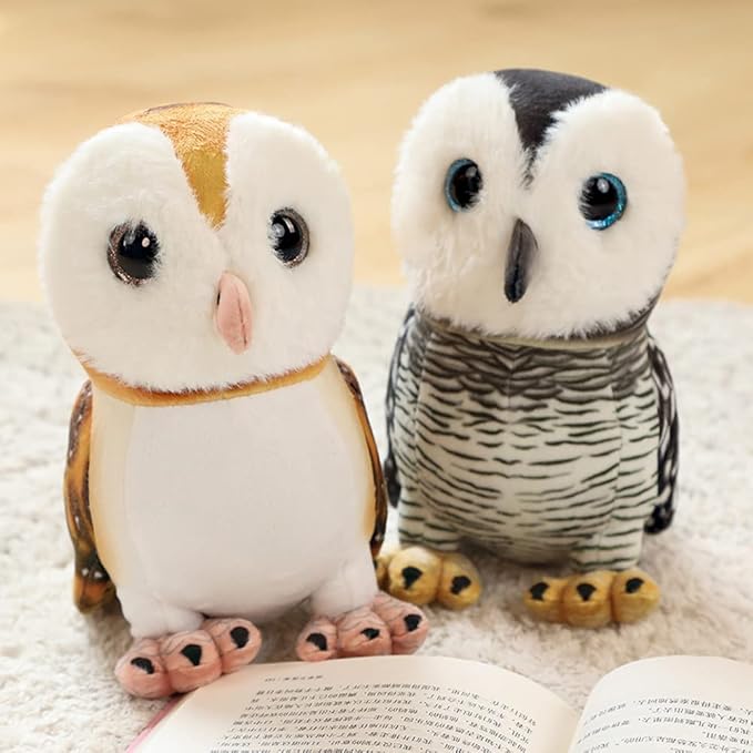 New Simulation Owl Plush Toy Cute Bird Animals Doll Baby A,20cm/ 7inch)