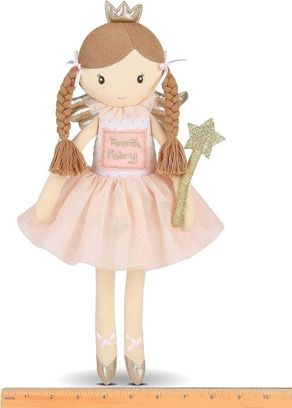 Bearington Pixie Soft Plush Tooth Fairy Doll, 14 Inches
