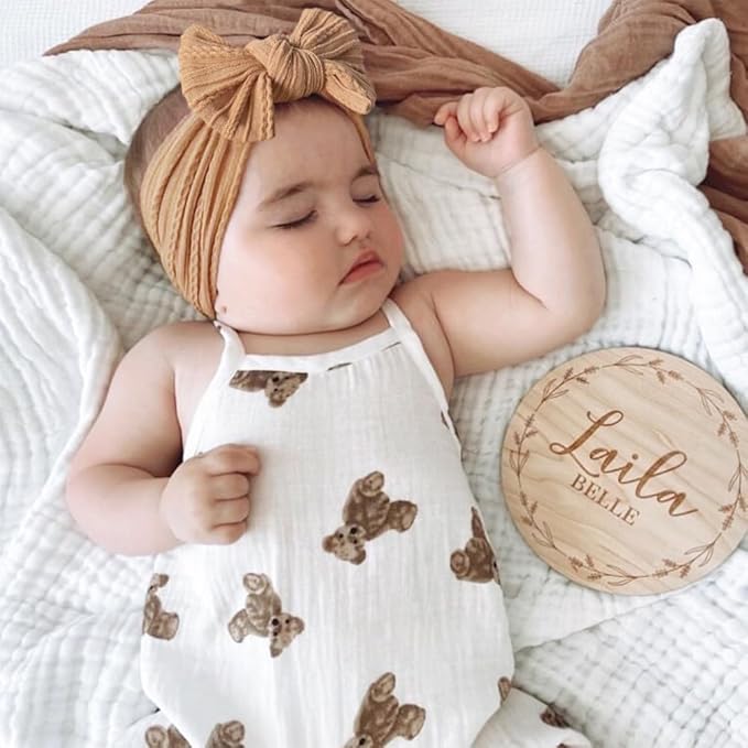 Niceye Handmade Baby Headbands Stretchy Nylon Headband with Bows 12