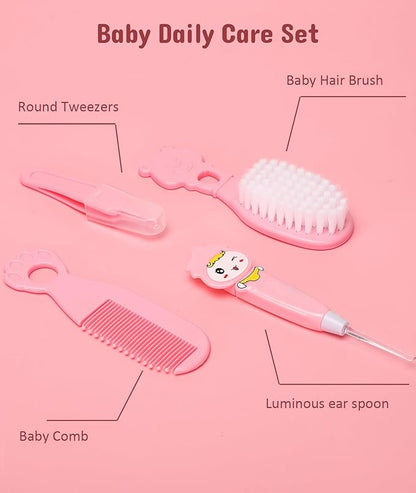 Baby Healthcare and Grooming Kit, Electric Safety Nail Trimmer Baby Nursery Kit, Newborn Care Kits with Hair Brush Comb for Newborn Infant Toddlers Baby Boys Girls Kids, Baby Shower Gifts