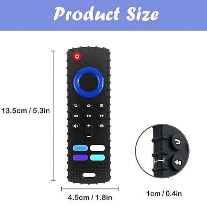 2-Pack Baby Teething Toys-TV Remote Control Shape Silicone Infants Teething 0-18 Months,BPA-Free