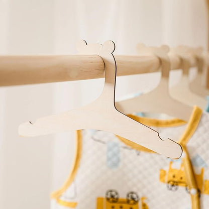 20 pcs Wooden Kids Hangers,9inch Baby Nursery Closet Hangers,Cute Non Slip Wood Baby Toddler Hangers,Children Wood Coat Hanger for Baby Toddler Kids Clothes & Pants