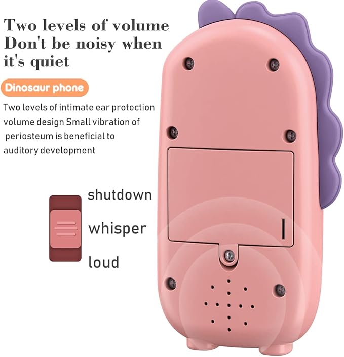 Baby Cell Phone Toy with Early Education & Music, Learning Educational dinosaur fake phone fun for kids