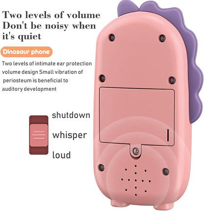 Baby Cell Phone Toy with Early Education & Music, Learning Educational dinosaur fake phone fun for kids