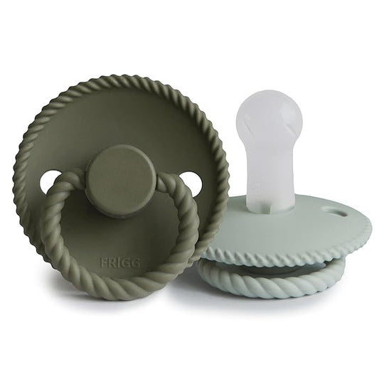 Frigg Rope SilkySoft Silicone Baby Pacifier | Made in Denmark 6-18 Months)