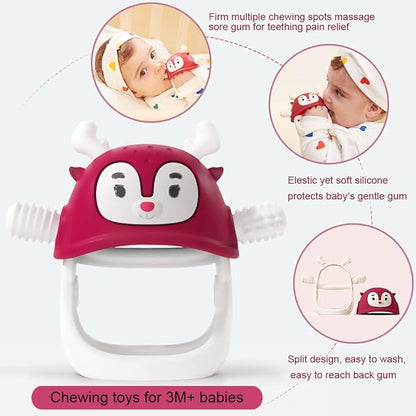 Smily Mia Never Drop Reindeer Silicone Baby Chewing Toy 3M+ Infants,