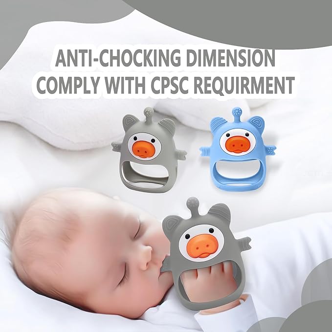 2 Packs Baby Teether,Teething Toys for Babies 0-6 Months