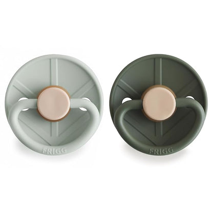 FRIGG Little Viking Natural Rubber Baby Pacifier 2-Pack | Made in Denmark 0-6 Months)