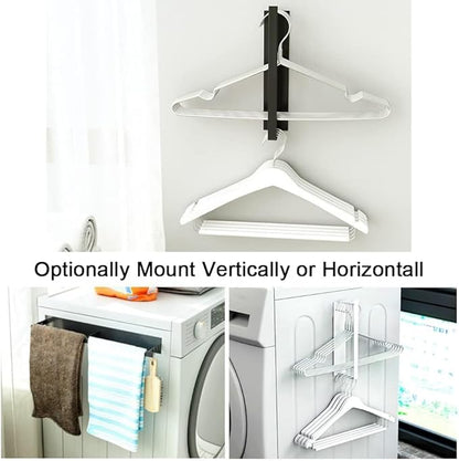 Magnetic Hanger Organizer,Hanger Storage Rack for Washing Machine,Hanger Stacker for Closet Laundry Room,Clothes Hanger Storage for Adult or Child Clothes Hangers