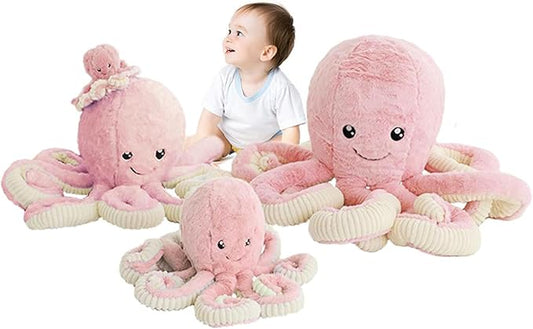 DENTRUN Octopus Stuffed Animals, Giant Octopus Plush Doll Play Toys for Kids Girls Boys Adults Birthday Xmas Halloween Present Stuffed Sea Animals Plushie 7/16/24/32 Inches, 5 Colors