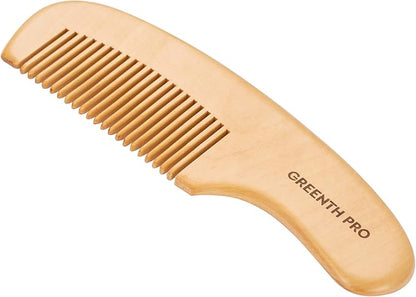 Baby Hair Bush and Comb Set -Nature Lotus Wood with Soft Goat Bristle and Pear Wood Comb for Newborns & Toddlers, Ideal for Cradle Cap