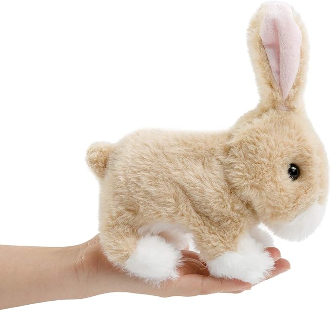 HollyHOME Plush Rabbit Easter Electronic Interactive Toy Jumping,Wiggle Ears 7 Inches