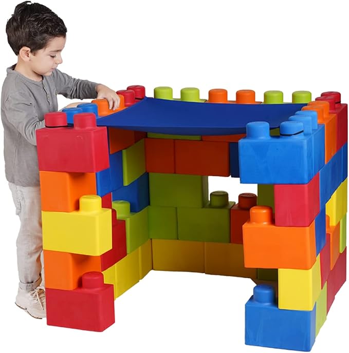 50 Pieces Jumbo Foam Blocks for Construction. Fun, Creative