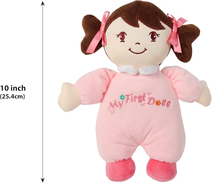 Linzy Plush Soft Plush Baby Doll My First Doll Safe 10''(83561BROWN)
