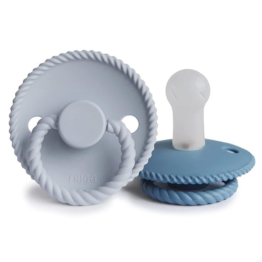 Frigg Rope SilkySoft Silicone Baby Pacifier | Made in Denmark 6-18 Months)