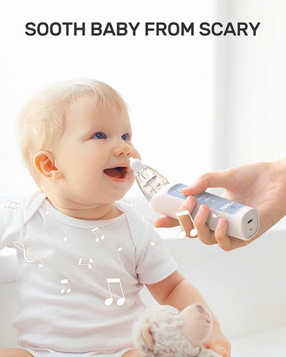 HEYVALUE Nasal Aspirator for Baby, Electric Baby Nose Sucker 3 Silicone