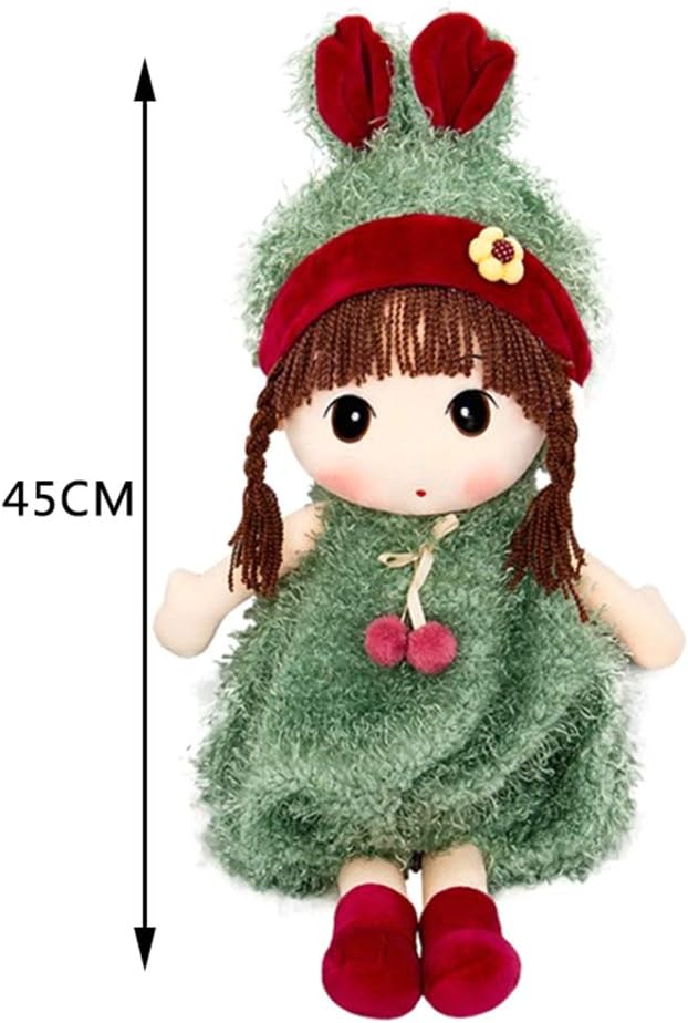 Plush Baby Doll Girl with Clothes, 17.7 Sweetheart Rag Doll Cozy Cuddle Soft Baby Doll for Kids Babies