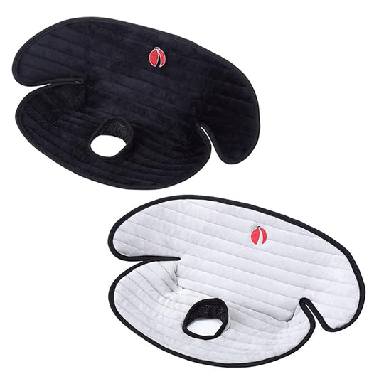 Baby Piddle Pad Car Seat Liner,Potty Training car seat Protector with Waterproof Liner for Child Safety Car Seat Stroller and Dinner Chair,Machine Wash and Dry (Plus-Black+Grey 2Pcs)