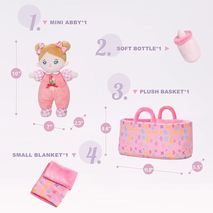 OUOZZZ 10" Soft Baby Doll Gift Set - First Baby