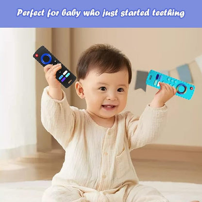 Baby Teething Toys-TV Remote Control Shape Silicone Infants Teething Toys 0-18 Months,BPA-Free