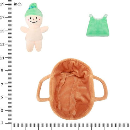 Basket Plush Baby Dolls Soft Multicultural Sensory Babies Toy Set 6 Piece