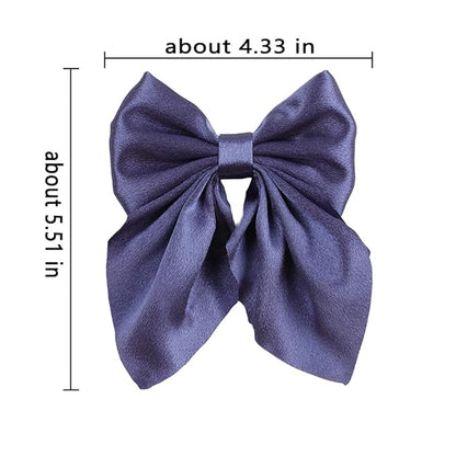 5 Inch Large Satin Hair Bows Alligator Hair Clips, Swallowtail 8Pcs for satin8pcs)