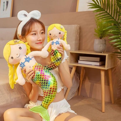 Mermaid Soft Plush Doll Princess for Girls Toddlers & Babies, Mermaid Gifts for Girls 50cm)