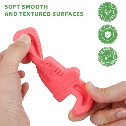 Fu Store 4 Pack Soft Silicone Teething Toys for Toddlers (8 Pack