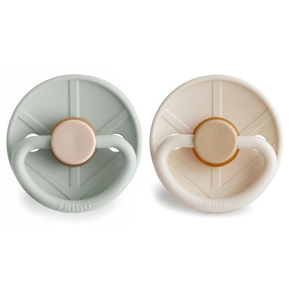 FRIGG Little Viking Natural Rubber Baby Pacifier 2-Pack | Made in Denmark 0-6 Months)
