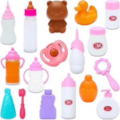 SOTOGO 34 Pieces Baby Doll Accessories Baby Doll Feeding and