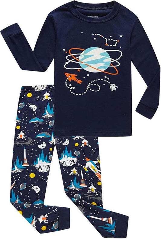 Family Feeling Little Big Boy Pajamas Sets 100% Cotton Pjs