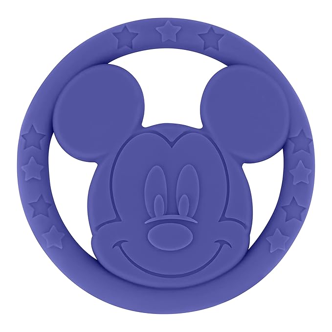 Cudlie Disney Silicone Teether Toy Set for Infants, Food Grade and BPA Free Teethers for Babies 6-12 Months 2-Pack Teether