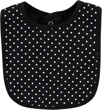 Hudson Baby Unisex BabyCotton Bib and Headband or Caps Set
