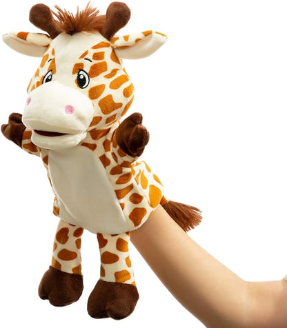 HollyHOME Animal Puppets Giraffe Hand Puppets Toys Sika Zoo Animal 14 Inches