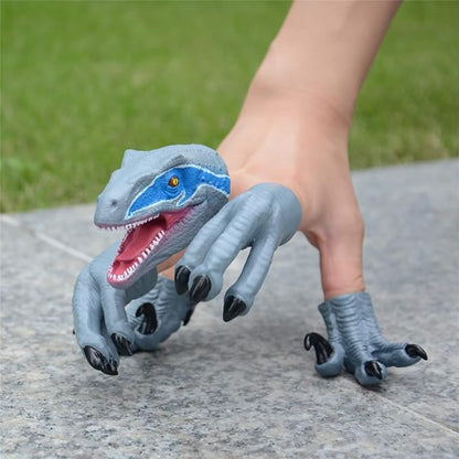 HugOutdoor New Velociraptor Dinosaur Finger Puppet Toy Cosplay Novelty Christmas