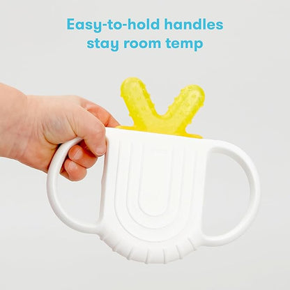 Frida Baby Teething Relief Not-Too-Cold-to-Hold Baby Teether | BPA-Free Silicone