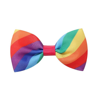 Baby Rainbow Snap Clips Bow Toddler Rainbow Clips Bowknot Infant JHP05 (2